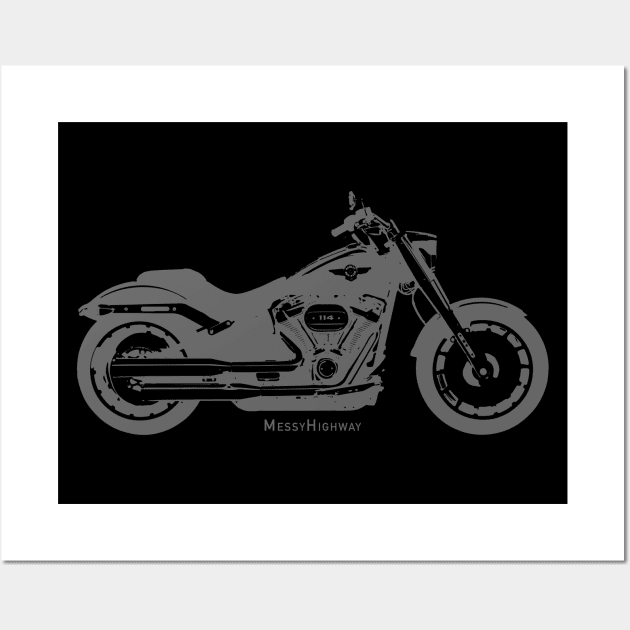 Harley Fat Boy 114 18, shadow Wall Art by MessyHighway